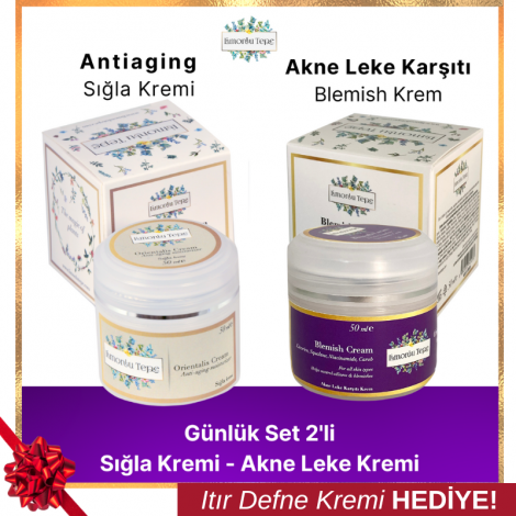 Günlük Set 2'li (Sığla Kremi + Akne Leke Karşıtı Krem)