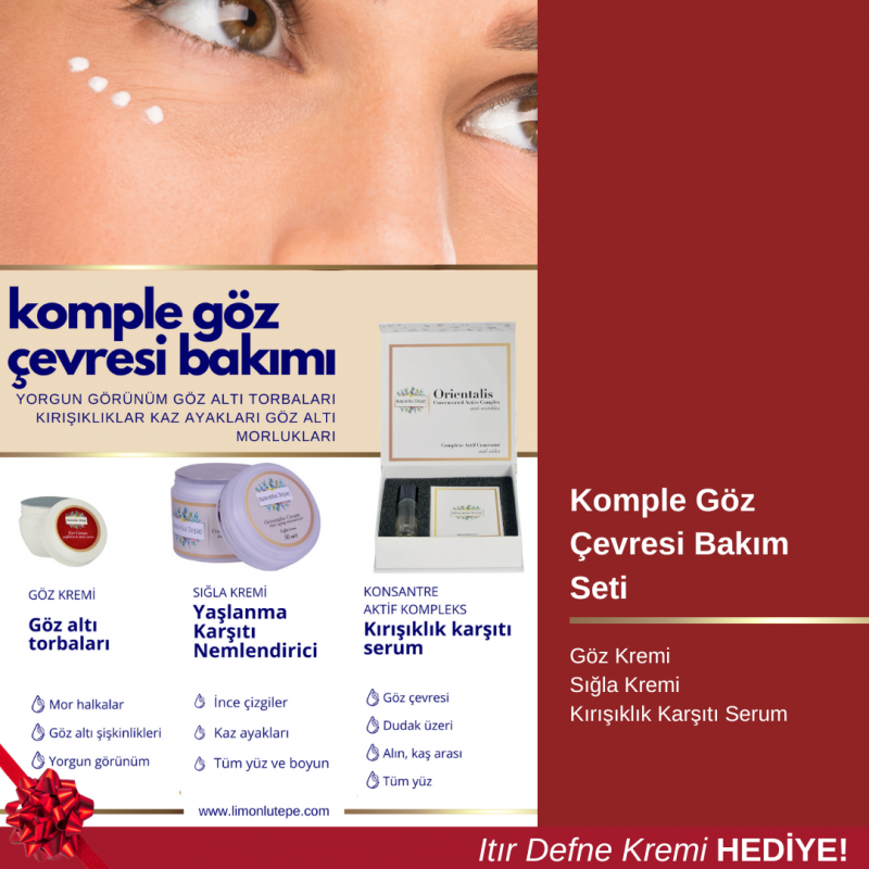 Göz Çevresi Bakım Seti  (Göz Kremi + Sığla Kremi + Kırışıklık Karşıtı Serum)