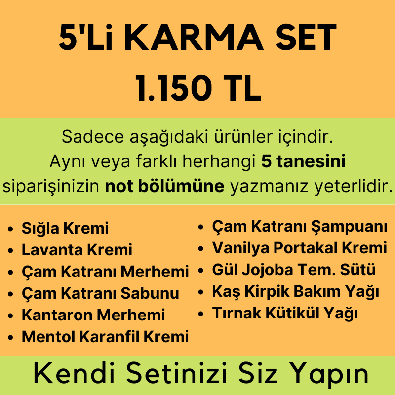 Kendi Setinizi Yapın Karma Set 5li